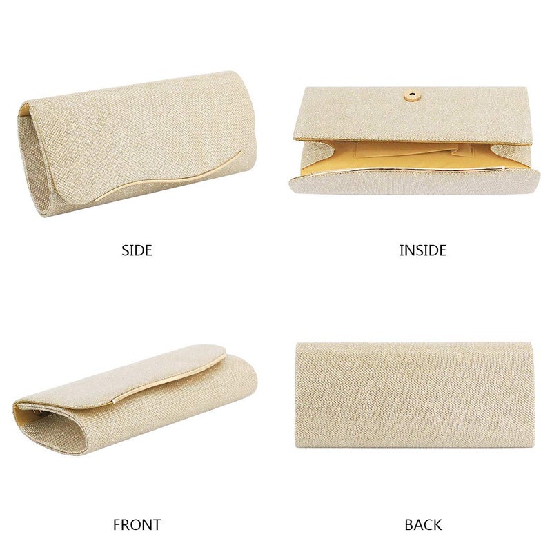 Naimo Women Clutches Glitter Evening Bag Elegant Clutch Purse Chain Shoulder Bag - Image 4